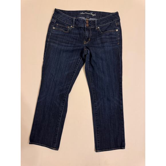 American Eagle Outfitters Denim - American Eagle Women's Artist Jeans Straight Crop Size 8 Dark Wash Denim 23"